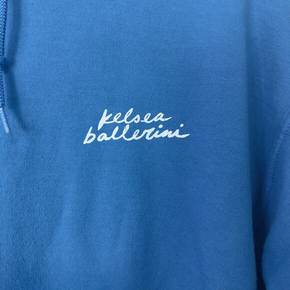 Kelsea Ballerini 2023 Heartfirst Concert Tour Hoodie Size M Blue Balloons Cities - Picture 6 of 9